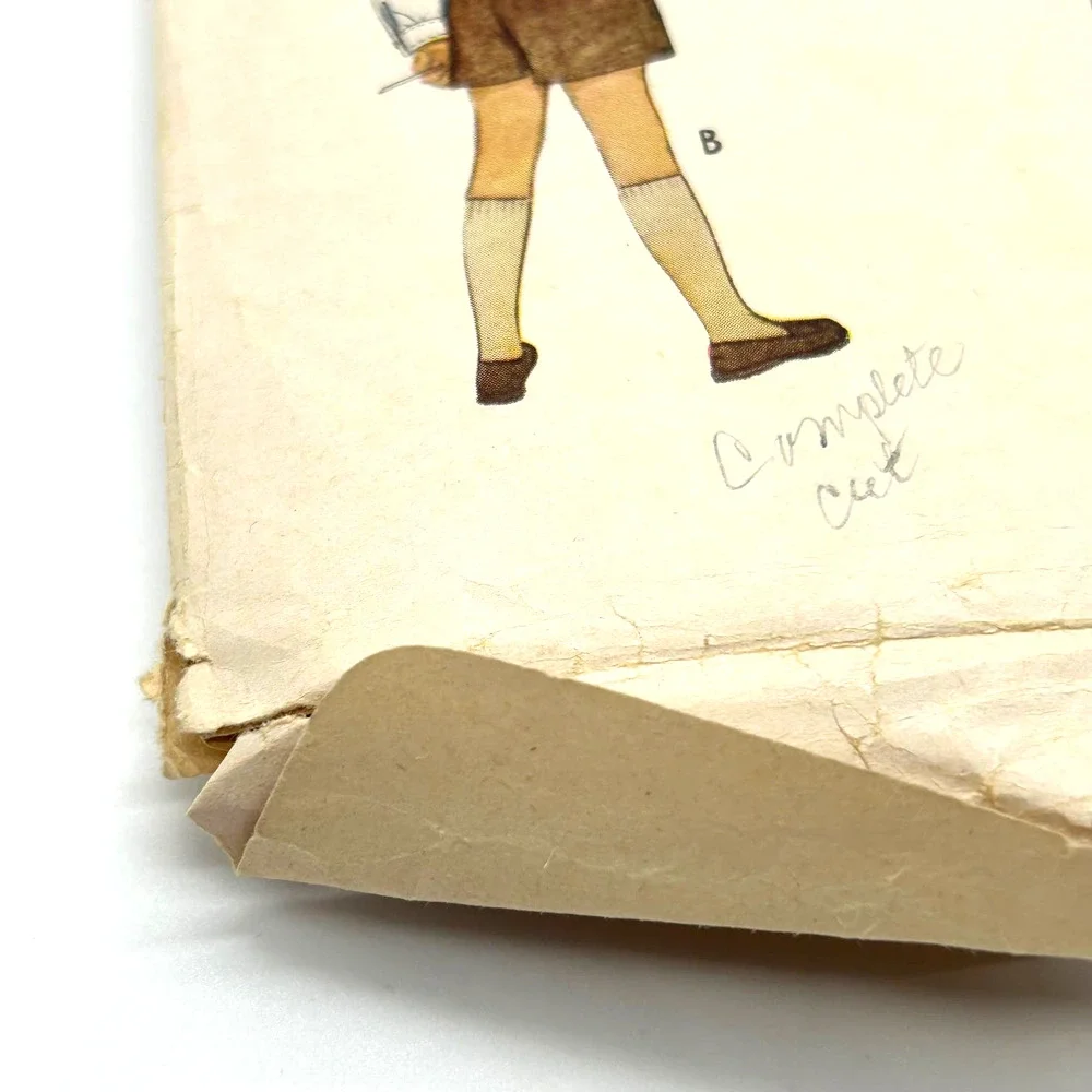 McCall Vintage 1946 Pattern #6671 Boys 2‎ Piece Shorts Suit Size 6